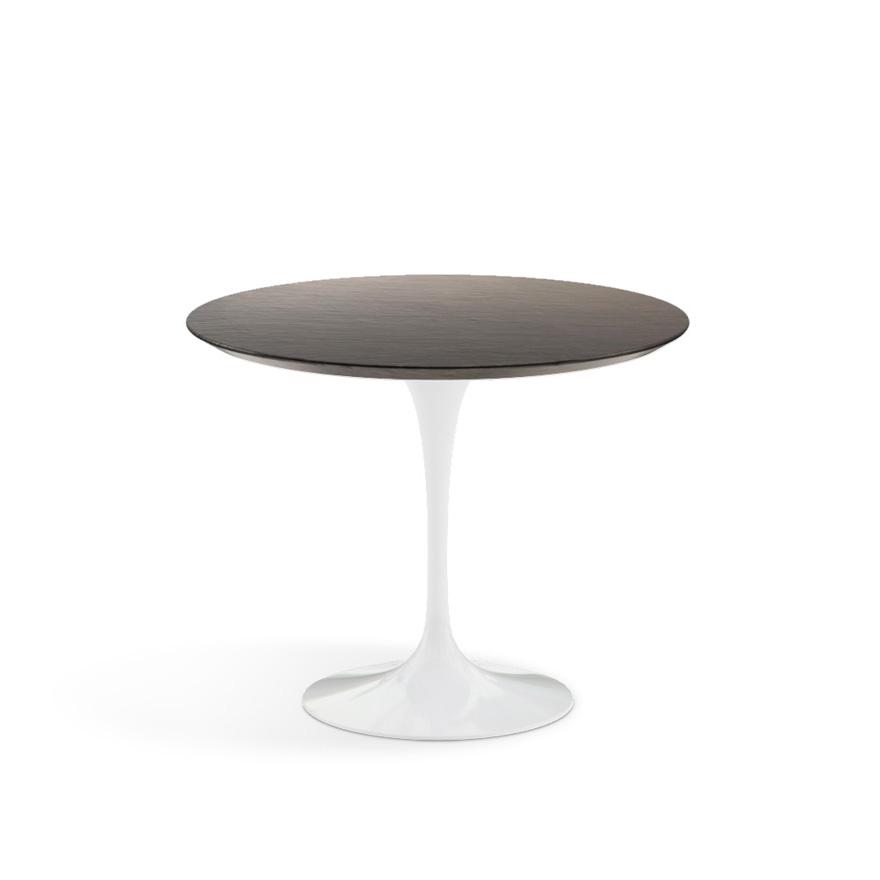 Saarinen 35&quot; Round Dining Table Dining Tables Knoll White Slate, Natural 