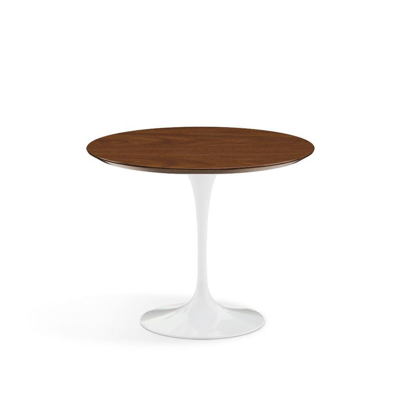 Saarinen 35" Round Dining Table Dining Tables Knoll White Light Walnut 