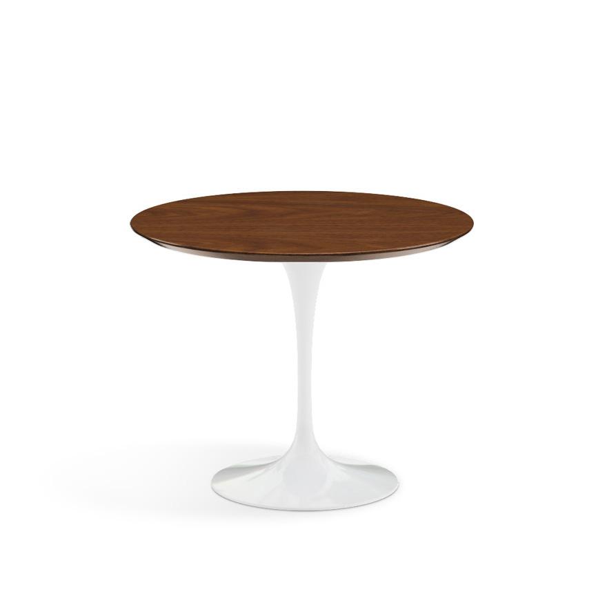 Saarinen 35" Round Dining Table Dining Tables Knoll White Light Walnut 