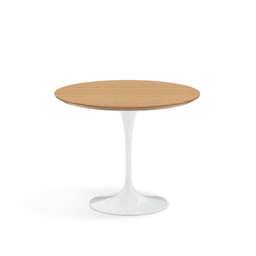 Saarinen 35&quot; Round Dining Table Dining Tables Knoll White Light Oak 