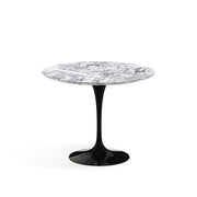 Saarinen 35" Round Dining Table Dining Tables Knoll Black Arabescato marble, Shiny finish 