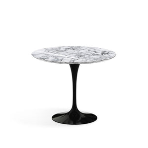 Saarinen 35" Round Dining Table Dining Tables Knoll Black Arabescato marble, Shiny finish 
