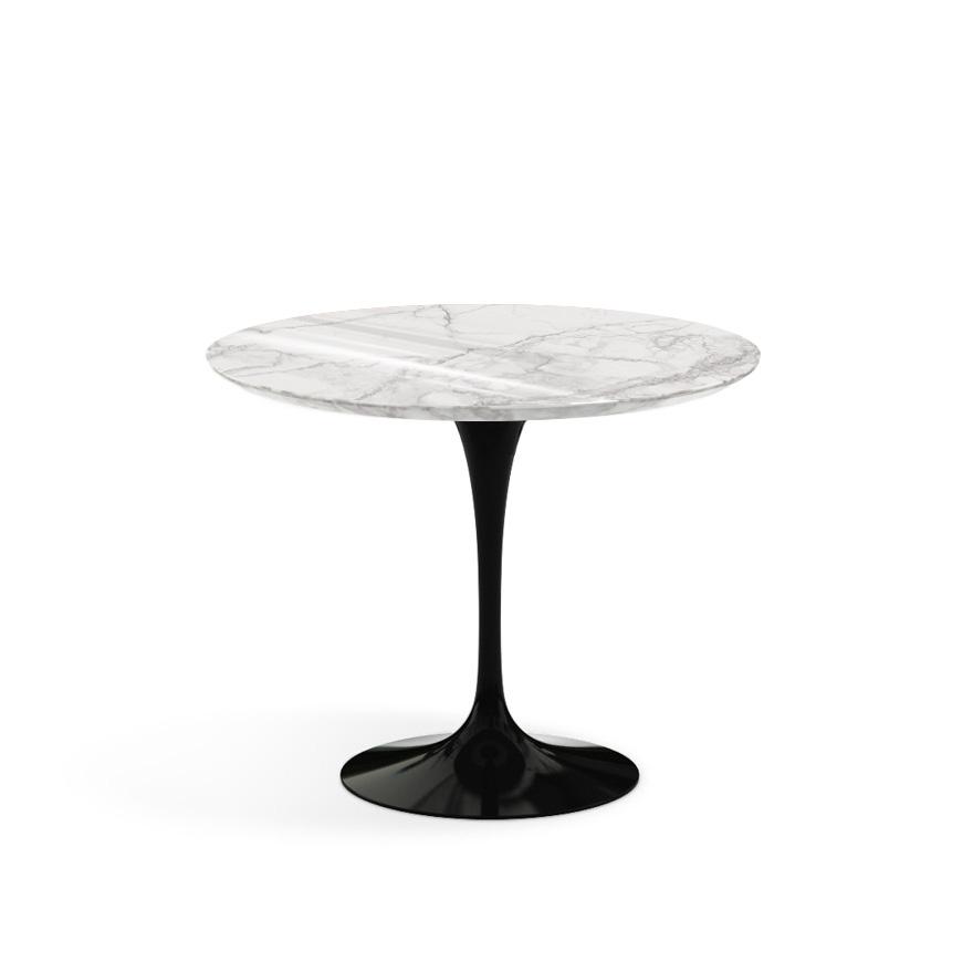 Saarinen 35&quot; Round Dining Table Dining Tables Knoll Black Calacatta marble, Shiny finish 