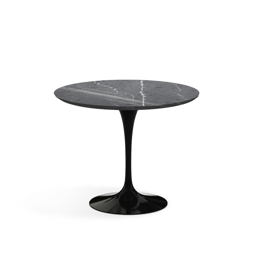 Saarinen 35&quot; Round Dining Table Dining Tables Knoll Black Grigio Marquina marble, Satin finish 