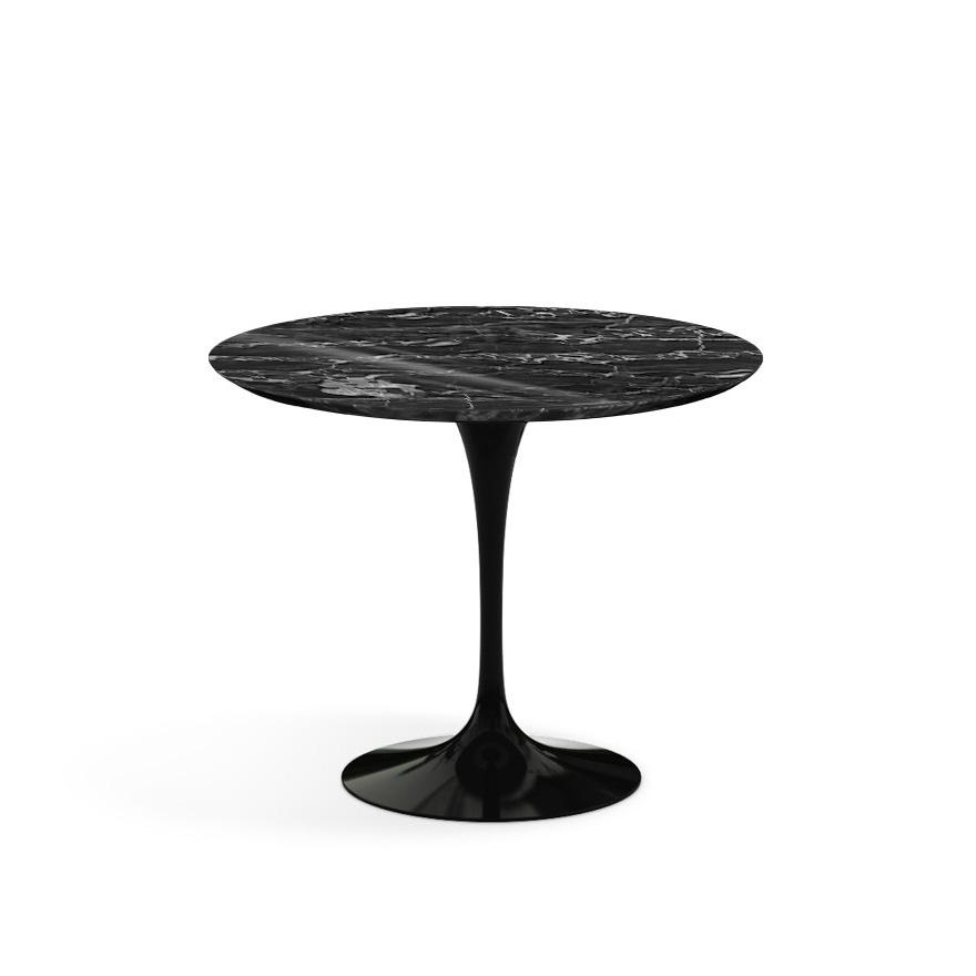 Saarinen 35&quot; Round Dining Table Dining Tables Knoll Black Portoro marble, Satin finish 