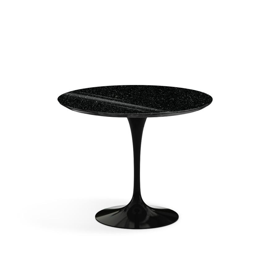 Saarinen 35&quot; Round Dining Table Dining Tables Knoll Black Black Andes, Granite 