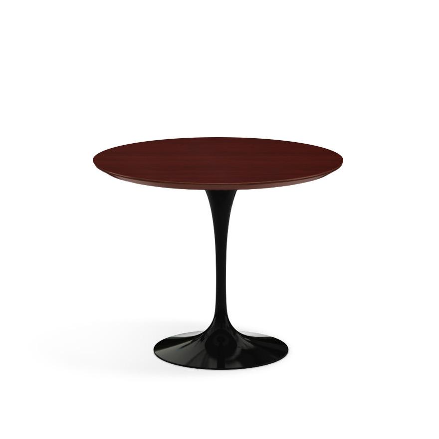Saarinen 35&quot; Round Dining Table Dining Tables Knoll Black Reff Dark Cherry 