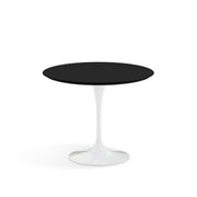 Saarinen 35" Round Dining Table Dining Tables Knoll White Black laminate, Satin finish 