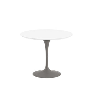 Saarinen 35" Round Dining Table Dining Tables Knoll Grey White Laminate 