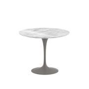 Saarinen 35" Round Dining Table Dining Tables Knoll Grey Carrara marble, Shiny finish 