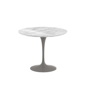 Saarinen 35" Round Dining Table Dining Tables Knoll Grey Carrara marble, Shiny finish 