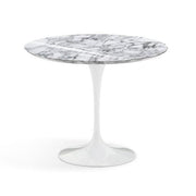 Saarinen 35" Round Dining Table Dining Tables Knoll White Arabescato marble, Shiny finish 