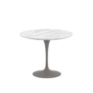 Saarinen 35" Round Dining Table Dining Tables Knoll Grey Carrara marble, Satin finish 