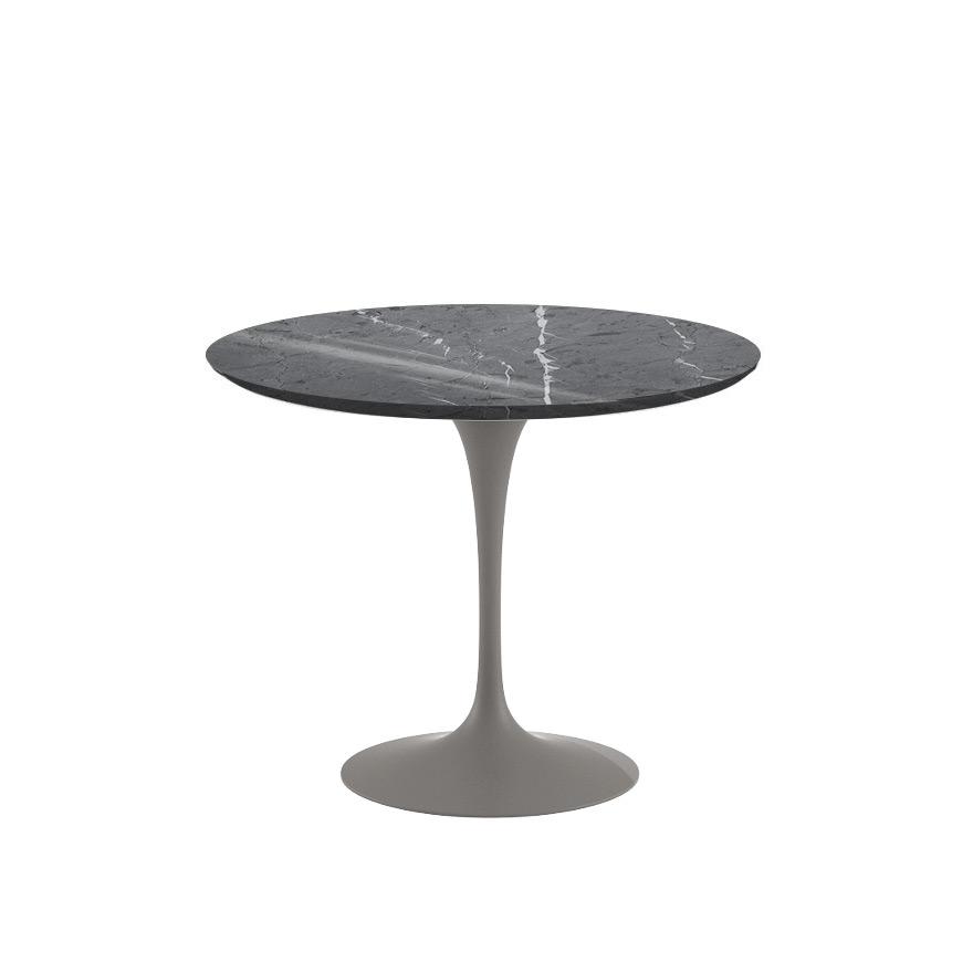 Saarinen 35&quot; Round Dining Table Dining Tables Knoll Grey Grigio Marquina marble, Satin finish 