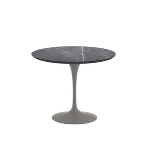 Saarinen 35" Round Dining Table Dining Tables Knoll Grey Grigio Marquina marble, Shiny finish 