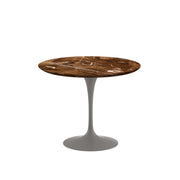Saarinen 35" Round Dining Table Dining Tables Knoll Grey Espresso marble, Shiny finish 
