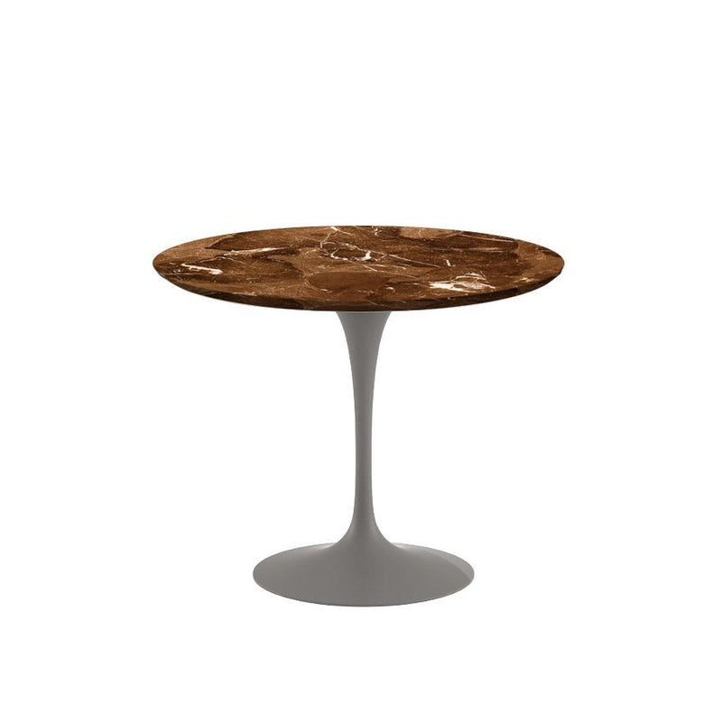 Saarinen 35" Round Dining Table Dining Tables Knoll Grey Espresso marble, Satin finish 