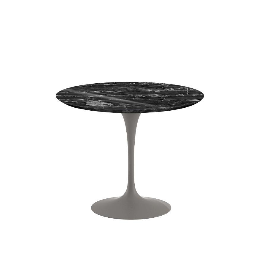 Saarinen 35&quot; Round Dining Table Dining Tables Knoll Grey Portoro marble, Satin finish 