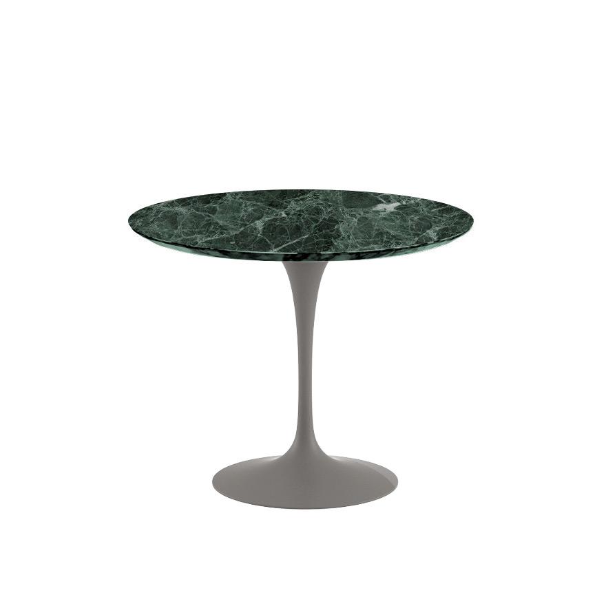Saarinen 35&quot; Round Dining Table Dining Tables Knoll Grey Verde Alpi marble, Satin finish 