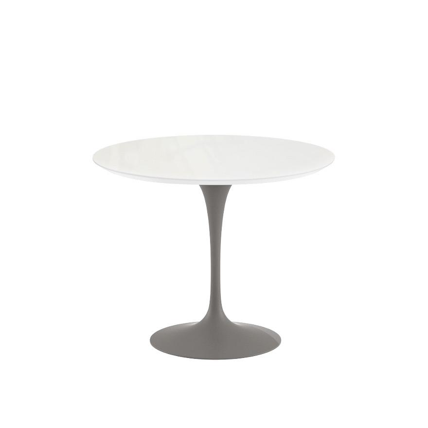 Saarinen 35" Round Dining Table Dining Tables Knoll Grey Vetro Bianco 