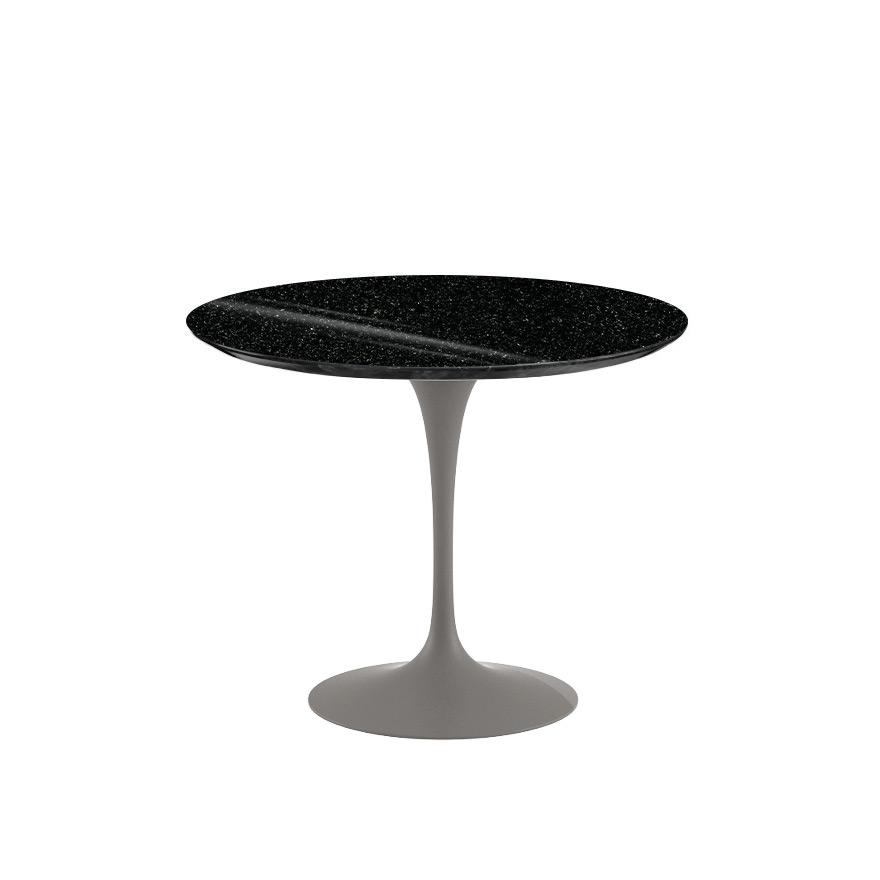 Saarinen 35&quot; Round Dining Table Dining Tables Knoll Grey Black Andes, Granite 