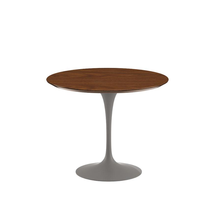 Saarinen 35" Round Dining Table Dining Tables Knoll Grey Light Walnut 