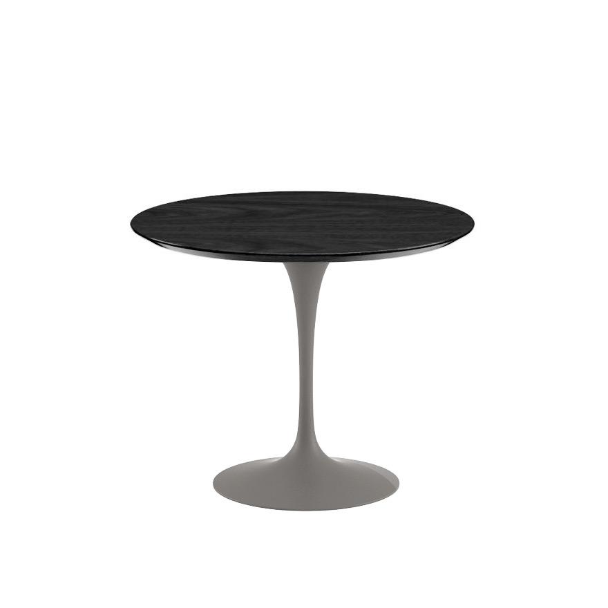 Saarinen 35&quot; Round Dining Table Dining Tables Knoll Grey Ebonized Walnut 