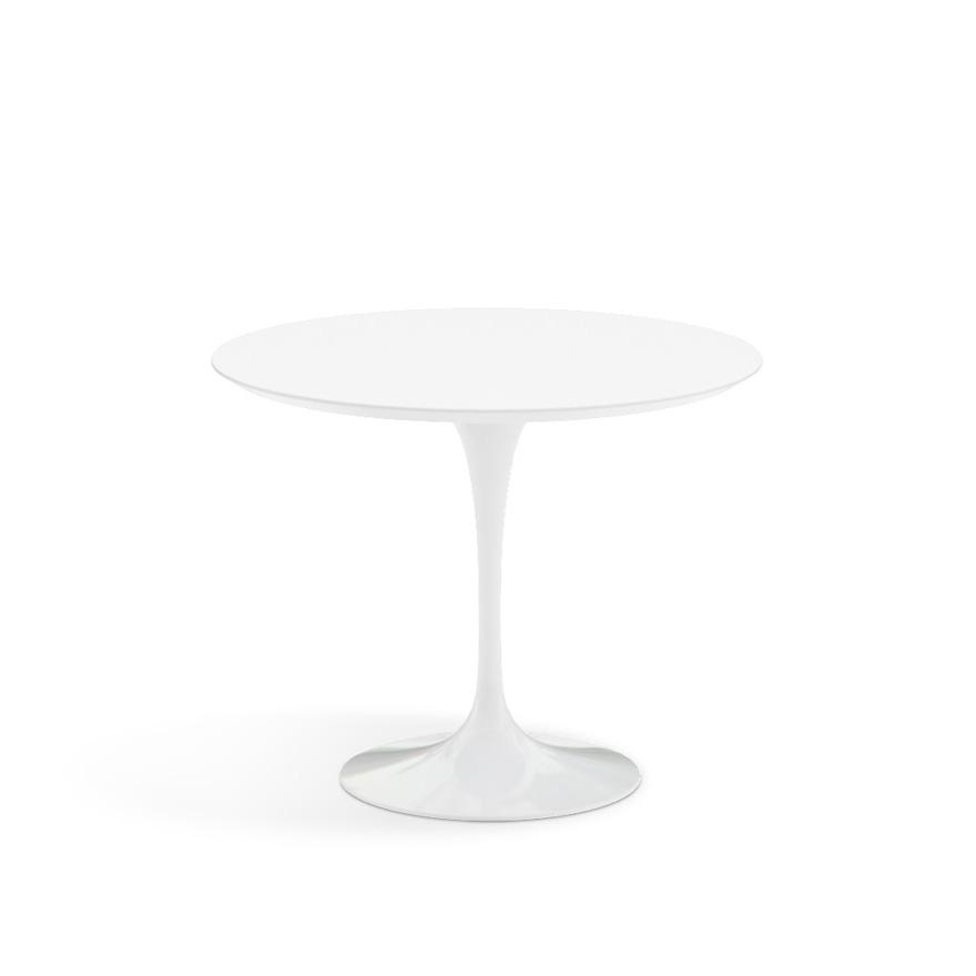 Saarinen 35&quot; Round Dining Table Dining Tables Knoll White White Laminate 