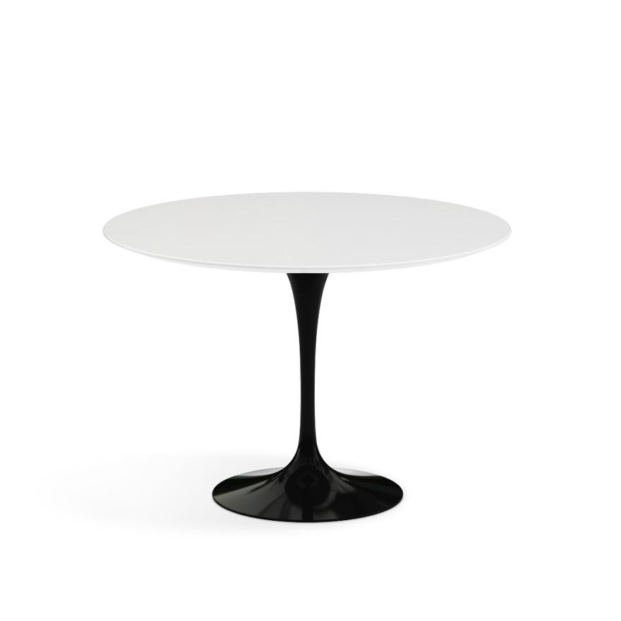 Saarinen 42&quot; Round Dining Table Dining Tables Knoll Black Black laminate, Satin finish 