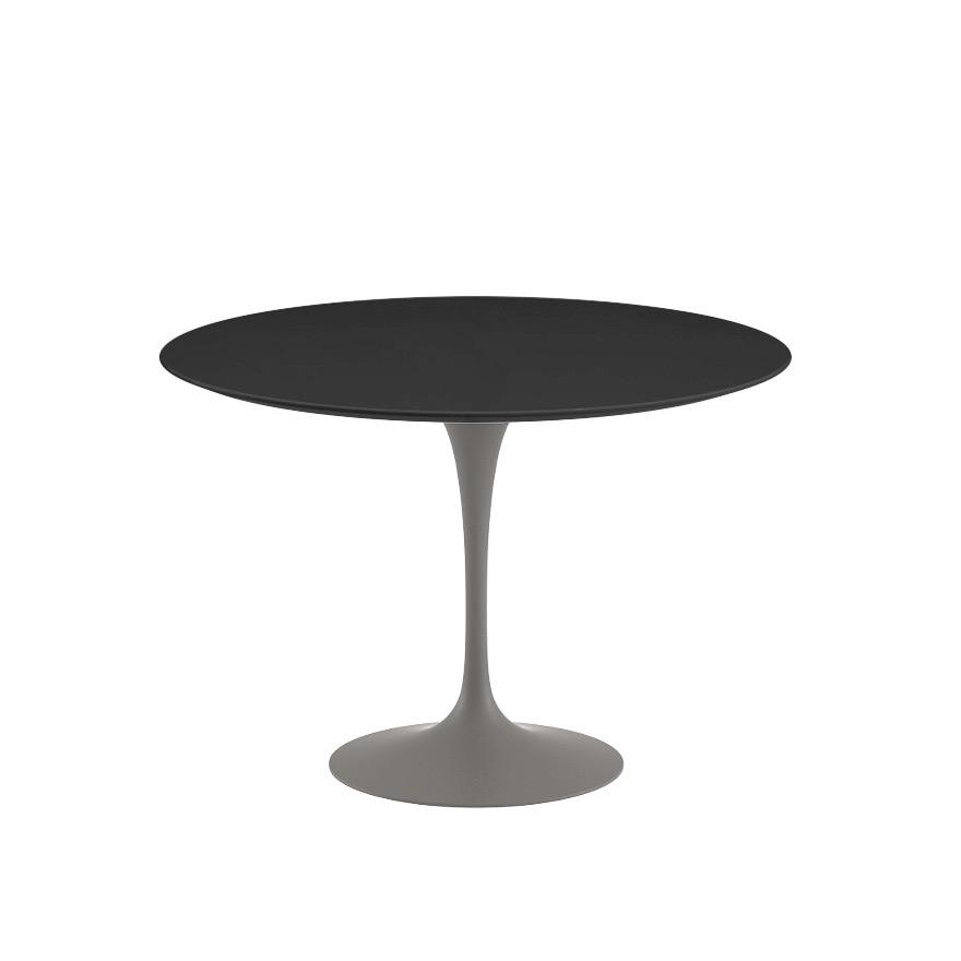 Saarinen 42&quot; Round Dining Table Dining Tables Knoll Grey Black laminate, Satin finish 