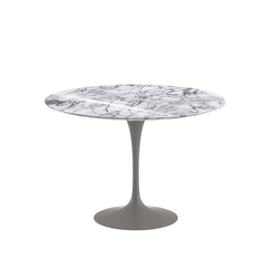 Saarinen 42" Round Dining Table Dining Tables Knoll Grey Arabescato Coated Marble 