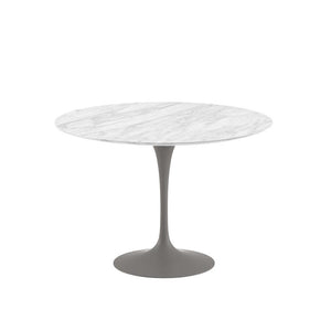Saarinen 42" Round Dining Table Dining Tables Knoll Grey Carrara Satin Coated Marble 