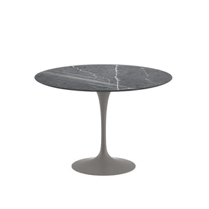 Saarinen 42" Round Dining Table Dining Tables Knoll Grey Grigio Marquina marble, Shiny finish 