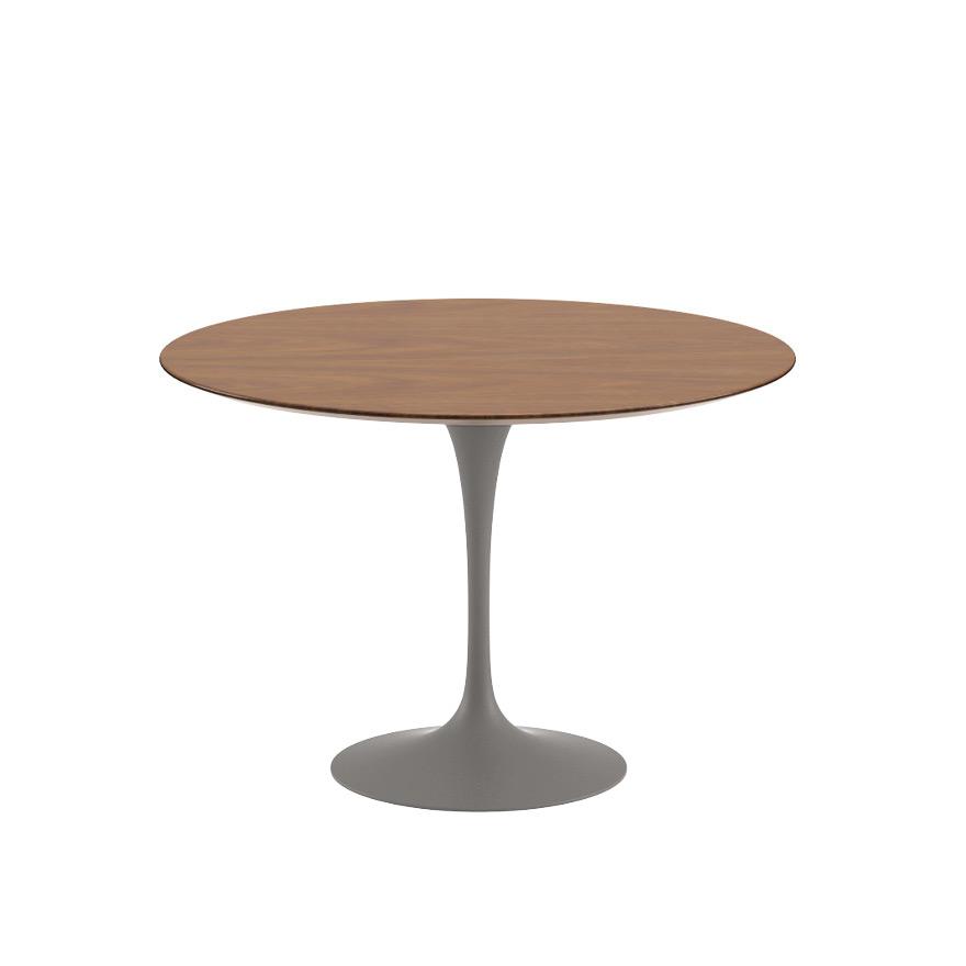 Saarinen 42" Round Dining Table Dining Tables Knoll Grey Light Walnut Veneer 