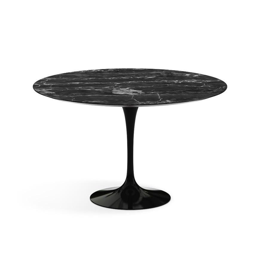 Saarinen 47" Round Dining Table Dining Tables Knoll Black Portoro marble, Satin finish 