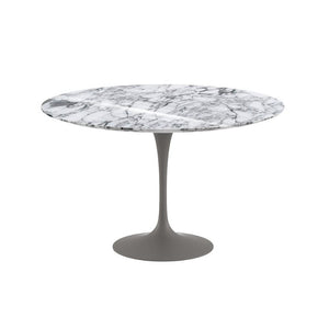Saarinen 47" Round Dining Table Dining Tables Knoll Grey Arabescato marble, Shiny finish 