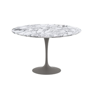 Saarinen 47" Round Dining Table Dining Tables Knoll Grey Arabescato marble, Satin finish 