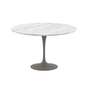 Saarinen 47" Round Dining Table Dining Tables Knoll Grey Carrara marble, Satin finish 