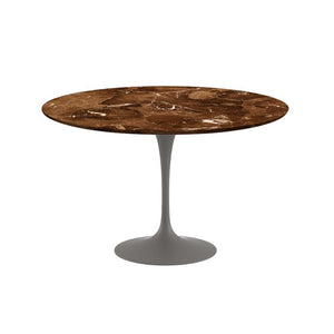 Saarinen 47" Round Dining Table Dining Tables Knoll Grey Espresso marble, Satin finish 