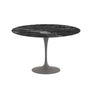 Saarinen 47" Round Dining Table Dining Tables Knoll Grey Portoro marble, Shiny finish 