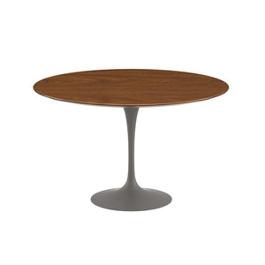 Saarinen 47" Round Dining Table Dining Tables Knoll Grey Light Walnut 
