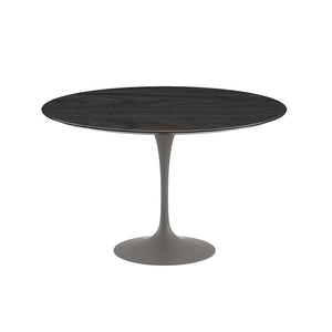 Saarinen 47" Round Dining Table Dining Tables Knoll Grey Ebonized Walnut 