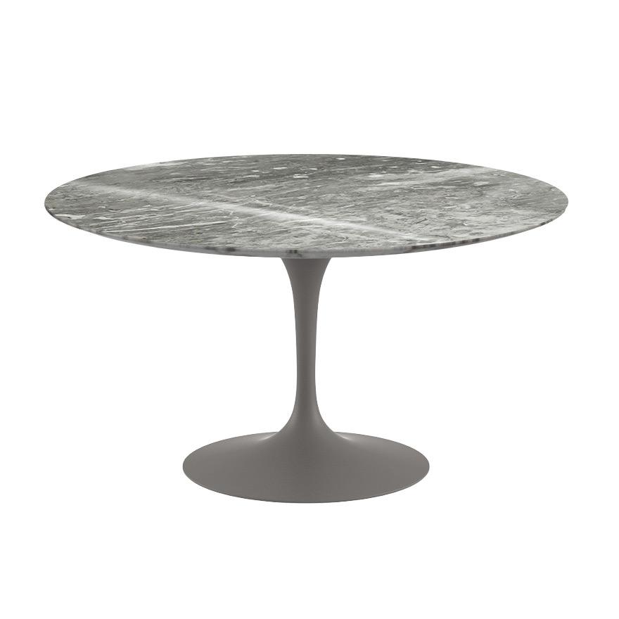 Saarinen 54&quot; Round Dining Table Dining Tables Knoll Grey Grey marble, Shiny finish 
