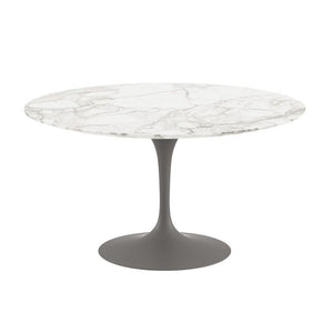 Saarinen 54" Round Dining Table Dining Tables Knoll Grey Calacatta marble, Satin finish 