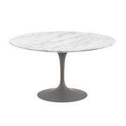 Saarinen 54" Round Dining Table Dining Tables Knoll Grey Carrara marble, Satin finish 