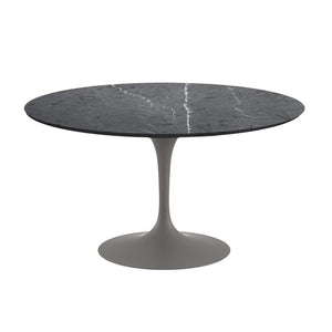Saarinen 54" Round Dining Table Dining Tables Knoll Grey Grigio Marquina marble, Satin finish 