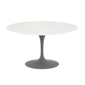Saarinen 54" Round Dining Table Dining Tables Knoll Grey Vetro Bianco 
