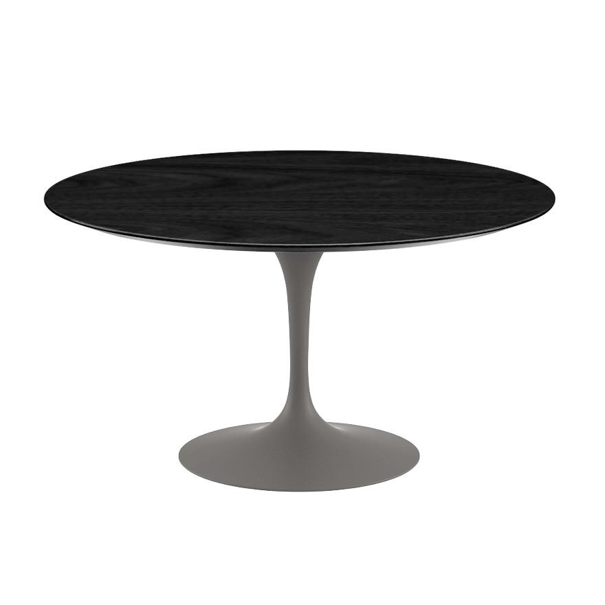 Saarinen 54&quot; Round Dining Table Dining Tables Knoll Grey Ebonized Walnut 