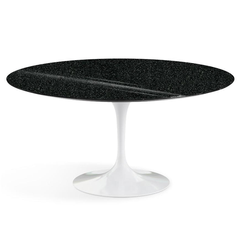 Saarinen 60" Round Dining Table Dining Tables Knoll White Black Andes Granite 