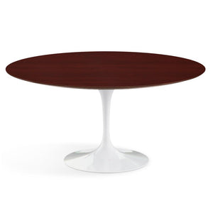 Saarinen 60" Round Dining Table Dining Tables Knoll White Reff Dark Cherry 